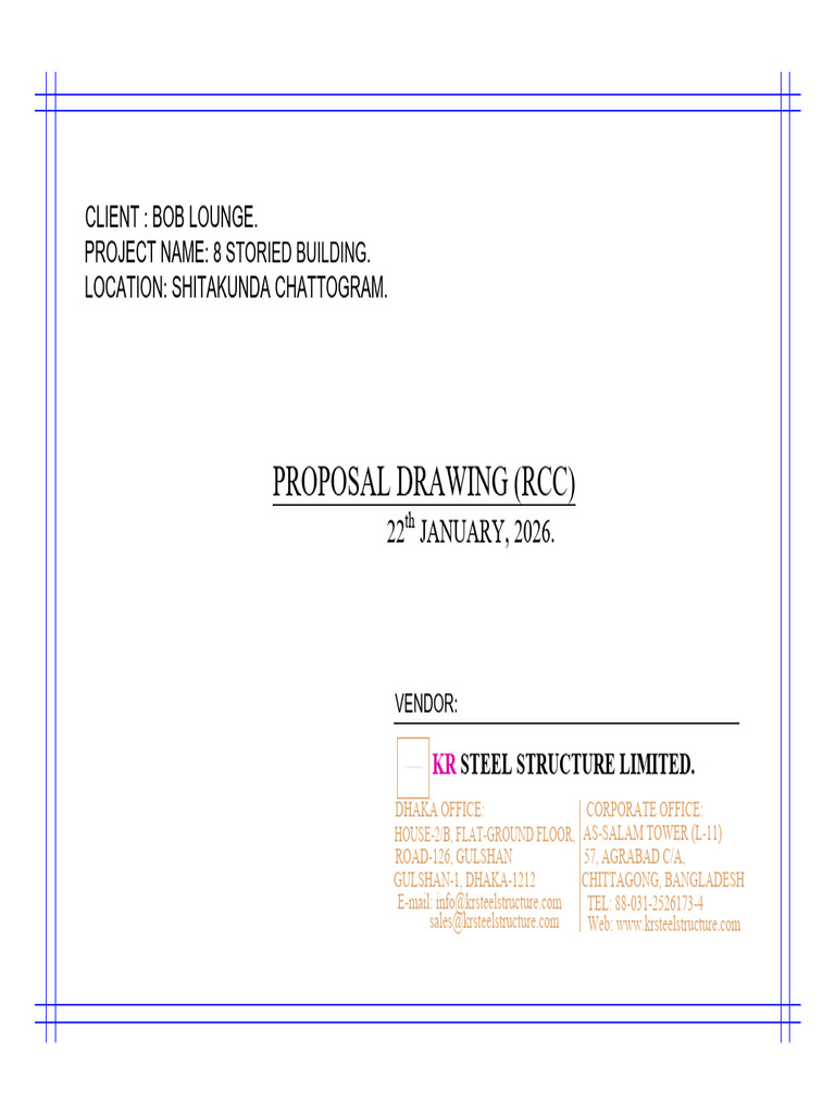 Proposal Drawing (RCC) : 22 JANUARY, 2026 | PDF