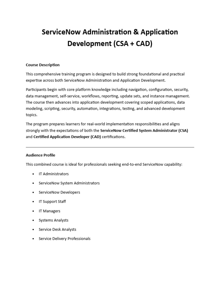ServiceNow Admin & App Dev Training | PDF | Information Science | Software