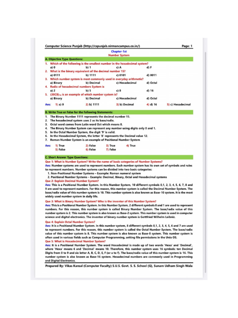 All Solved Questions of Computer Science | PDF