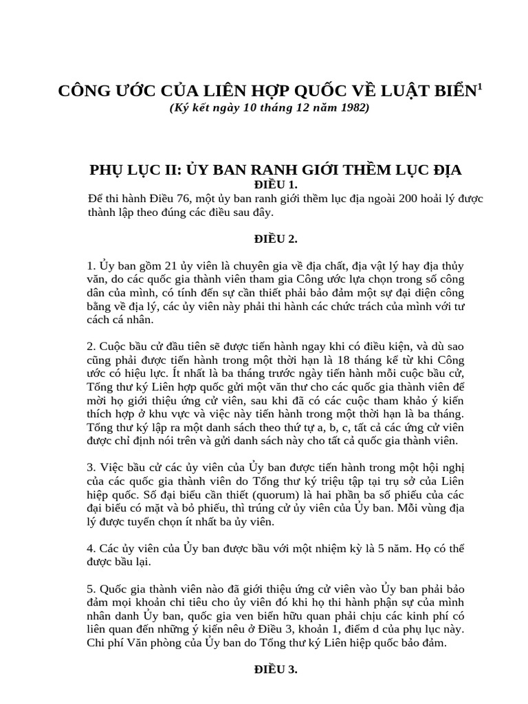 Ubbg Cong Uoc Cua Lien Hop Quoc Ve Luat Bien 1982 1 | PDF