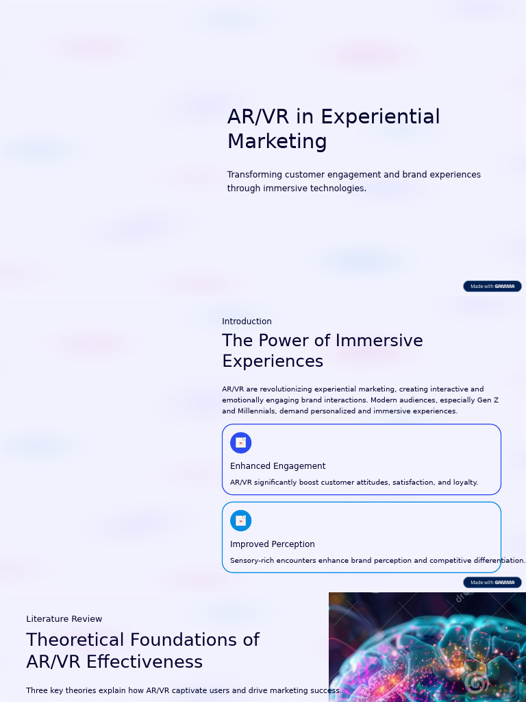 ARVR in Experiential Marketing | PDF | Virtual Reality | Augmented Reality