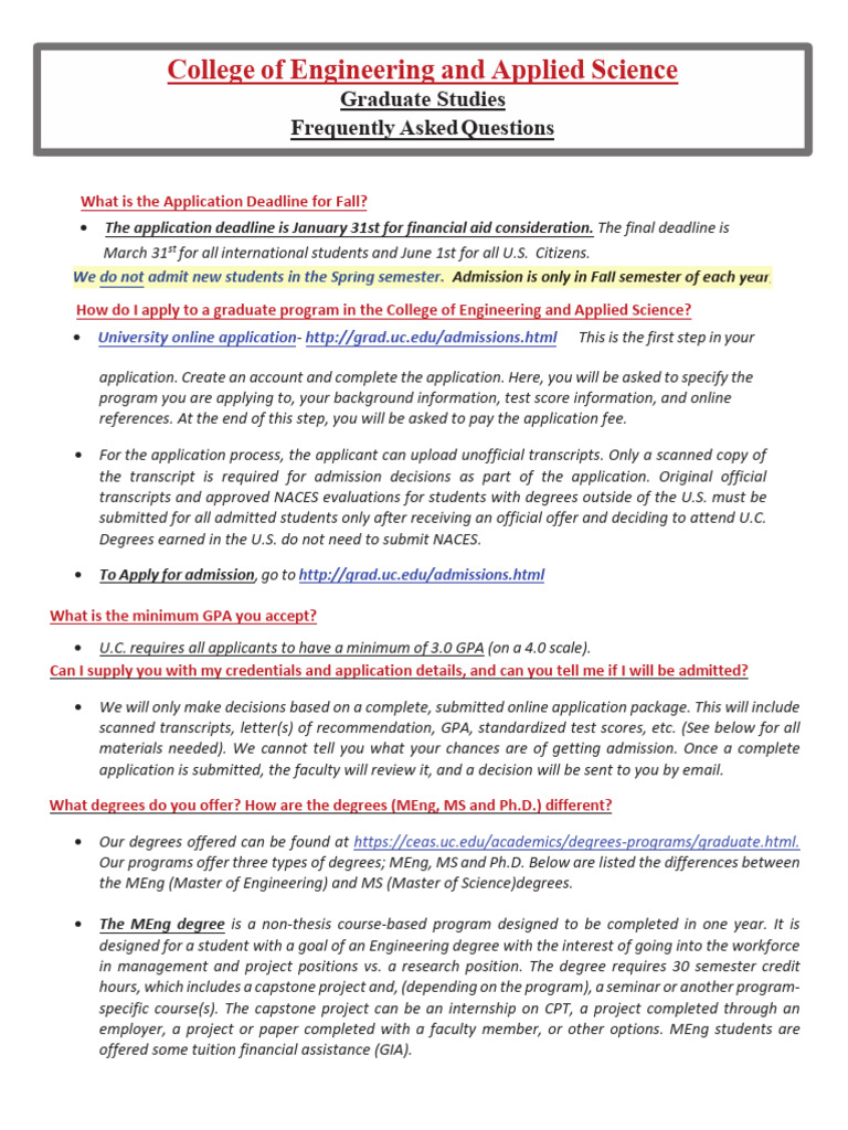 Graduate Application Process Overview | PDF | Graduate Record ...