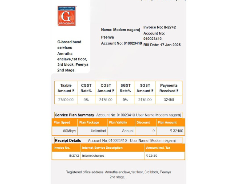 InterNet Bill | PDF