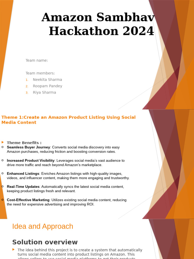 Amazon Hackathon 2024: Social Media Listings | PDF | Cloud Computing ...