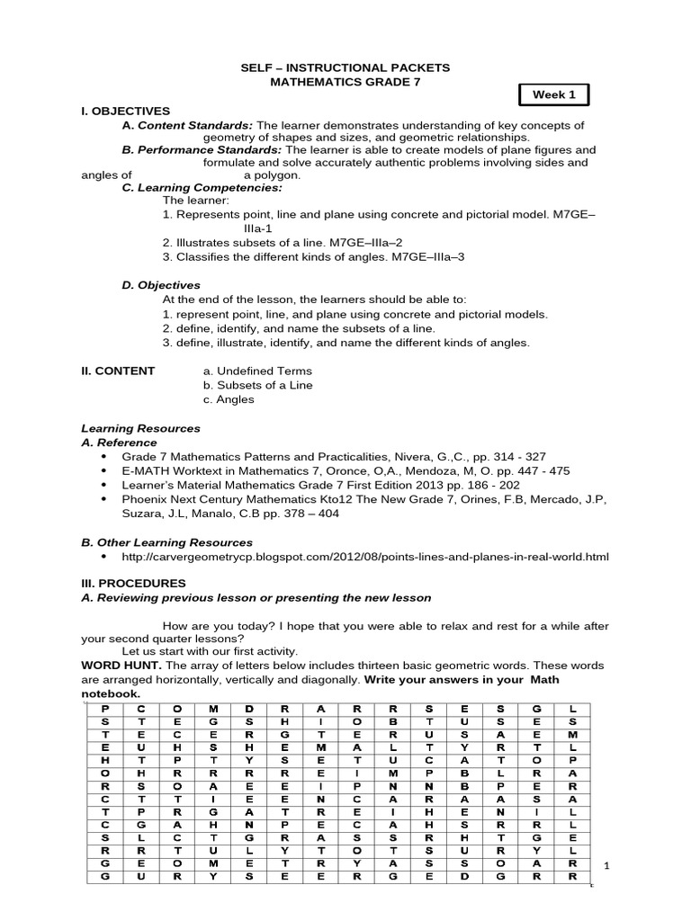 Grade 7 Geometry Concepts Guide | PDF