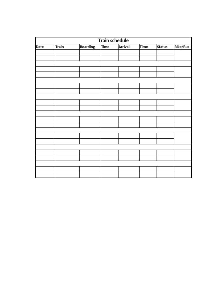 Train Schedule - Feb&Mar | PDF