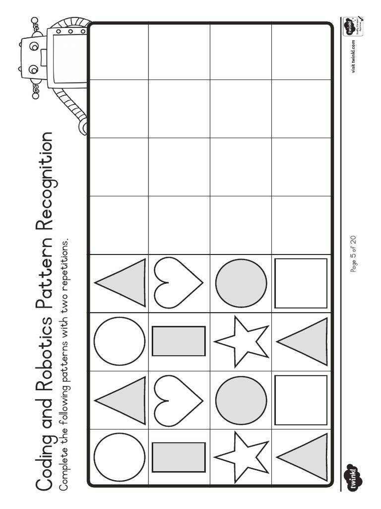 Grade R Coding & Robotics Patterns | PDF