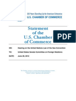 Tom Donohue's Testimony Supporting the Law of the Sea Treaty -- 06/28/2012