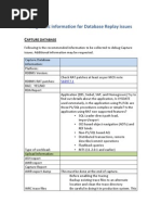 Diagnostic Information For Database Replay Issues