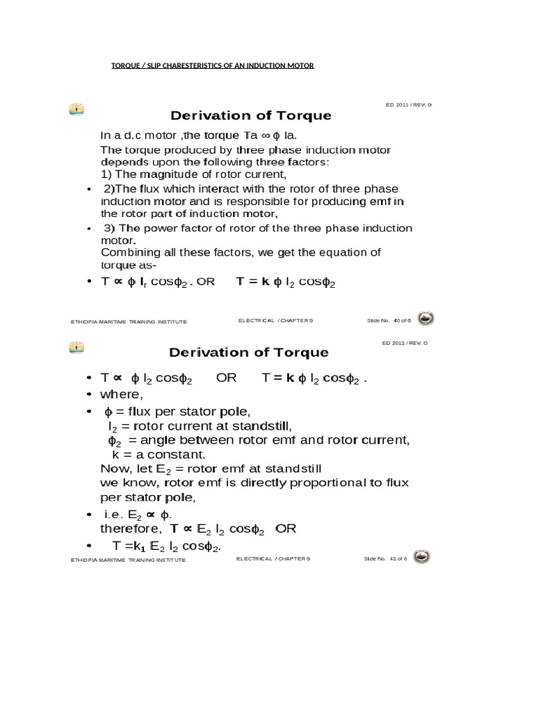 Induction Motor Torque and Fire Detection | PDF