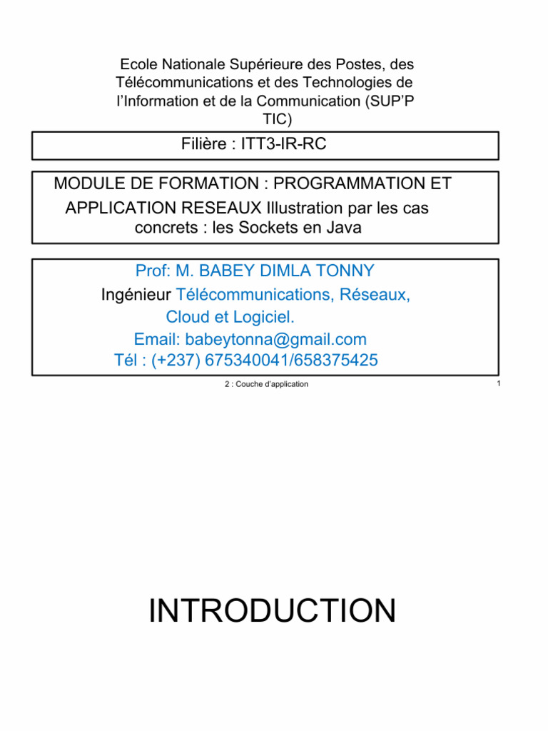Programmation des Sockets en Java | PDF | Classe (informatique ...
