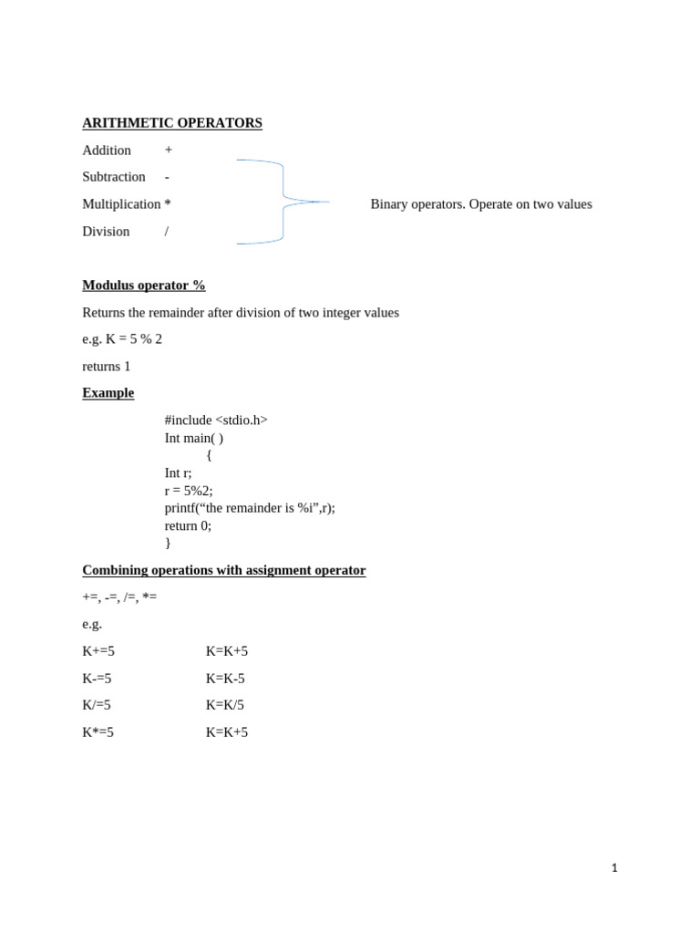 C Programming: Operators and Control Structures | PDF | Integer ...