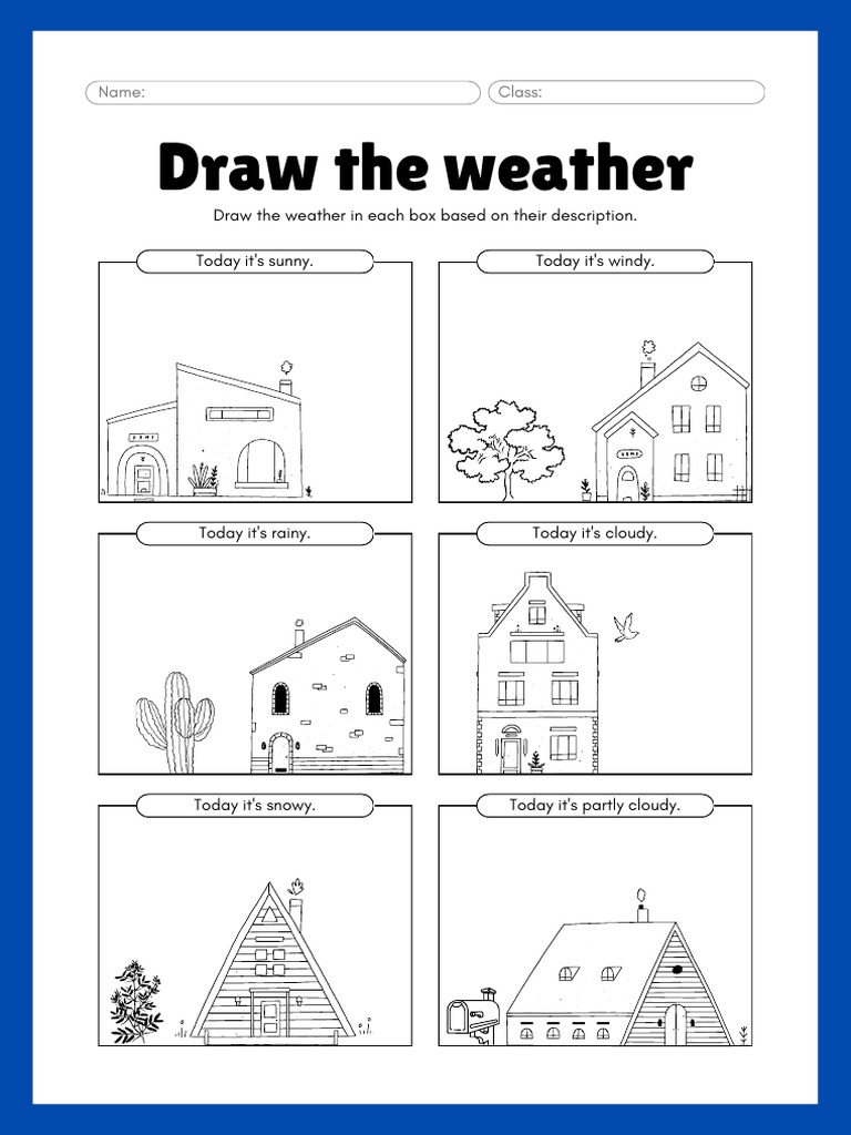 Weather Drawing Activity for Kids | PDF
