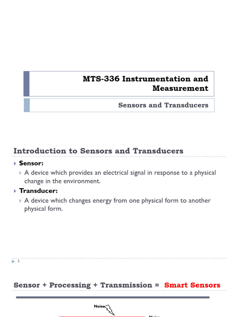 Introduction to Sensors and Transducers | PDF | Sensor | Instrumentation