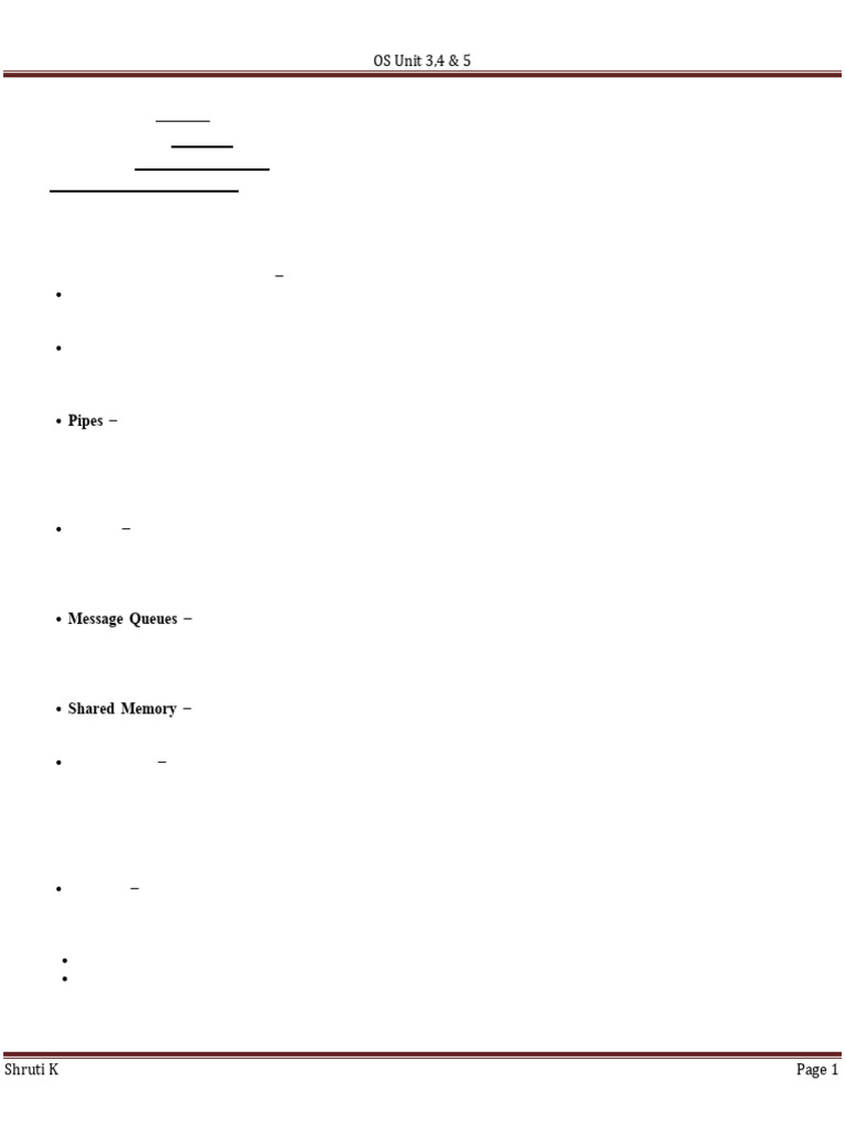 Process Synchronization & IPC Explained | PDF | Process (Computing ...