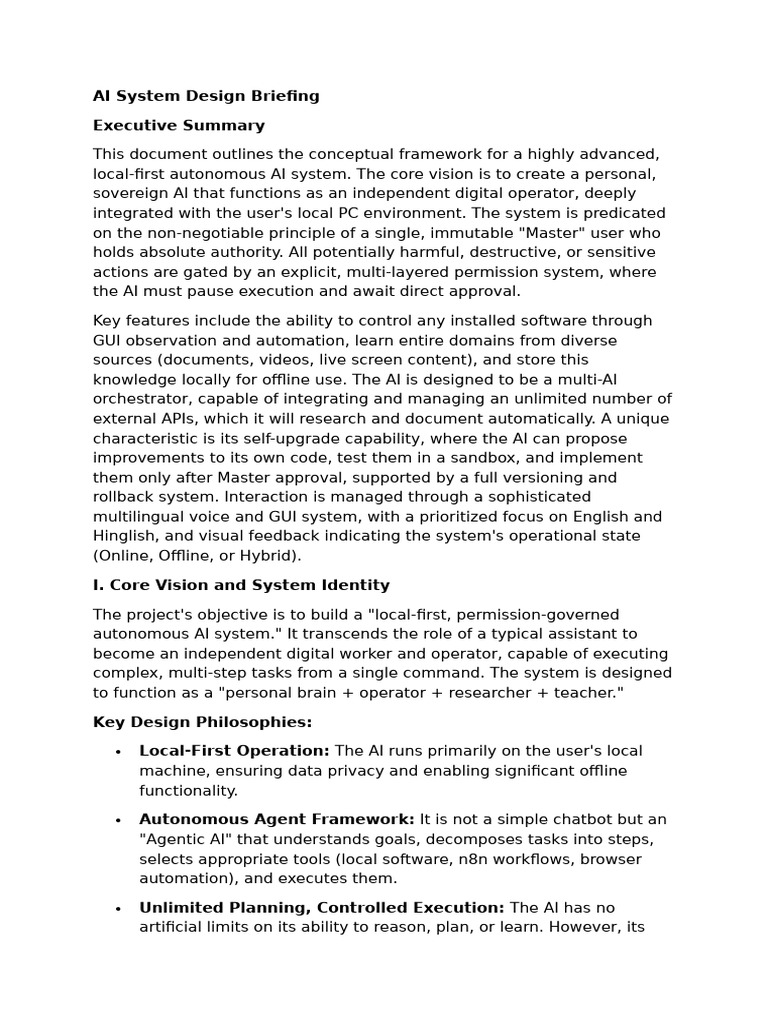 Local-First Autonomous AI System Design | PDF | Artificial Intelligence ...