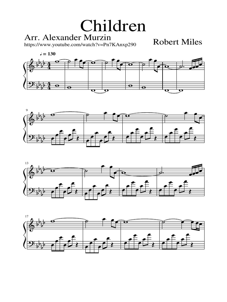 Robert Miles - Children (Arr. Murzin) | PDF