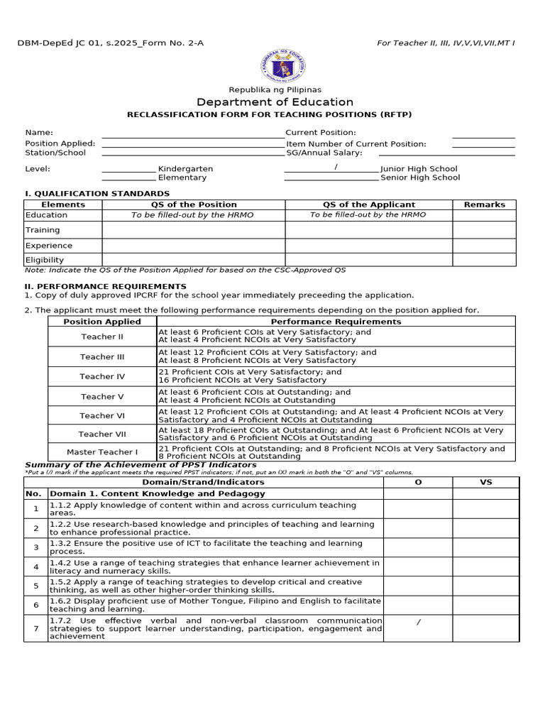 Annex B 1 - RFTP T2 T7 MT1 1 | PDF | Learning | Educational Assessment