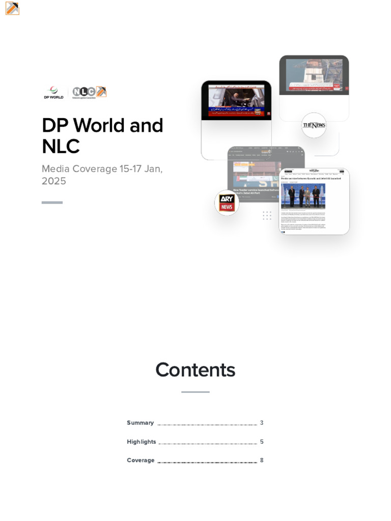 DP World NLC Media Coverage 17 Jan | PDF | Mass Media