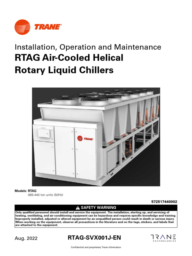 RTAG Air-Cooled Chillers Manual | PDF | Chlorofluorocarbon | Power