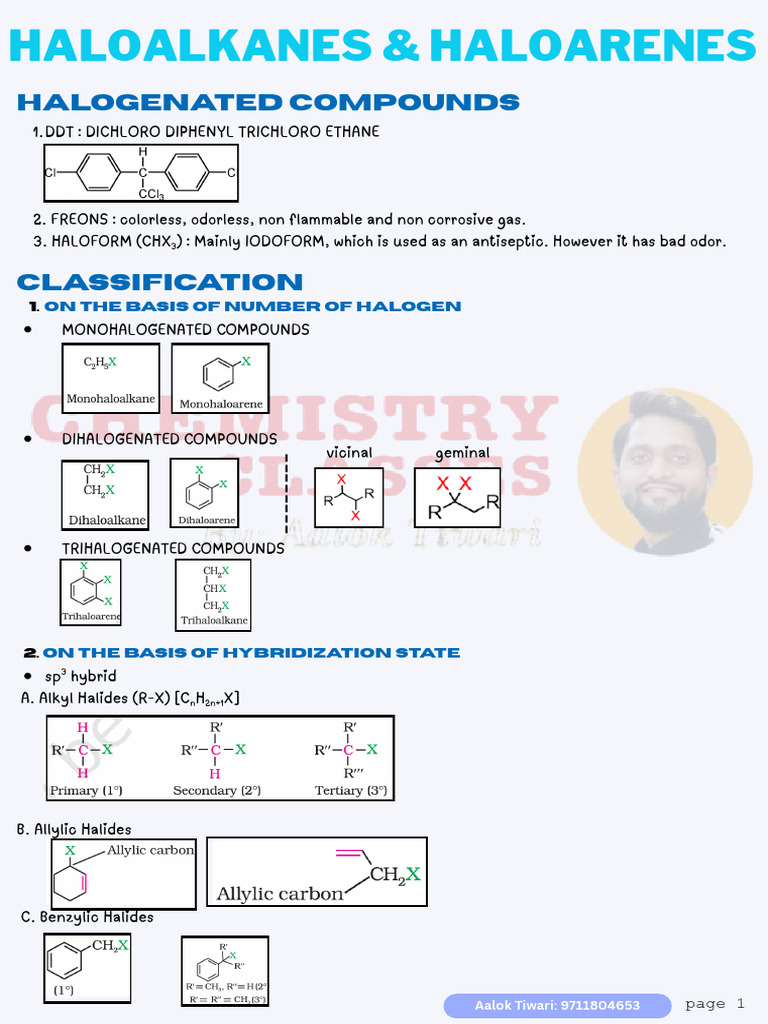 Haloalkanes and Haloarenes | PDF | Chirality (Chemistry) | Ether