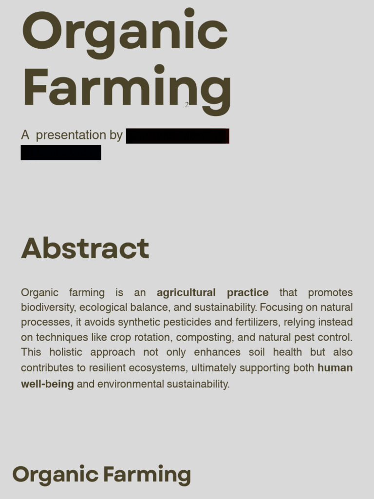 Benefits of Organic Farming Explained | PDF | Organic Farming | Agriculture