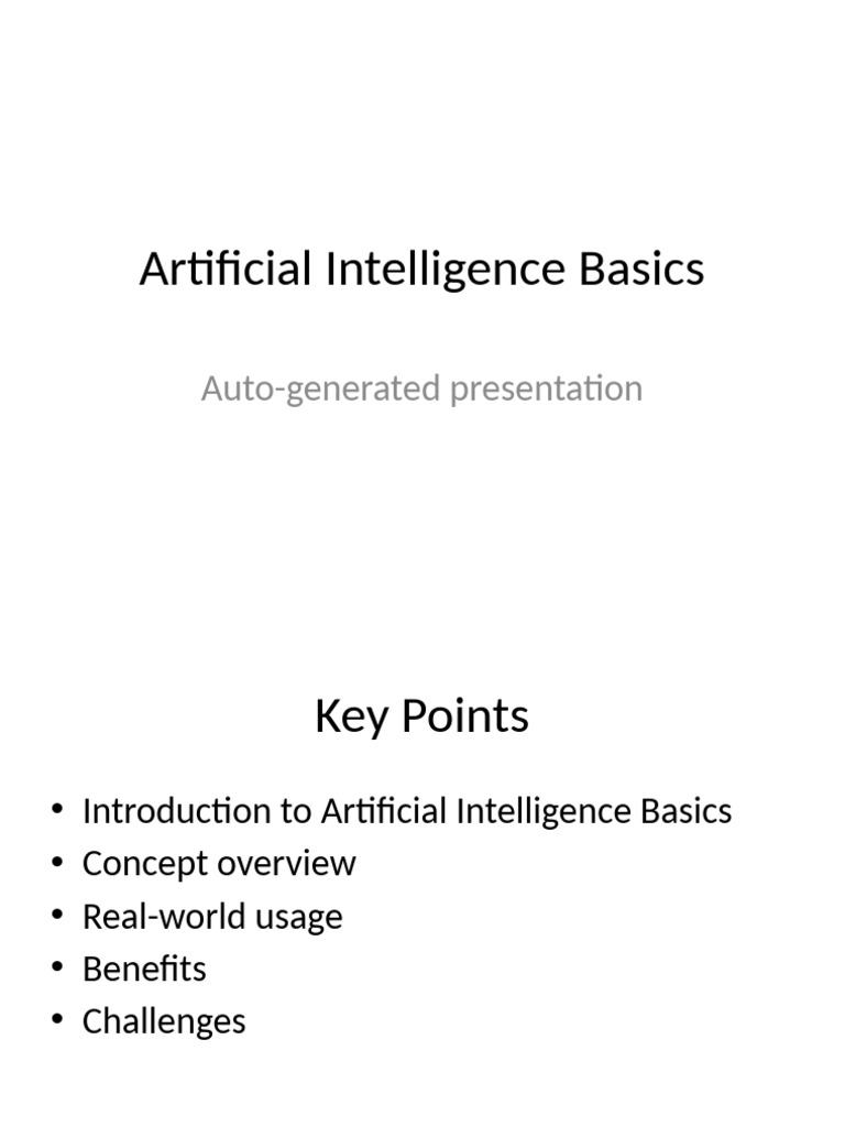 Introduction to AI Basics and Applications | PDF