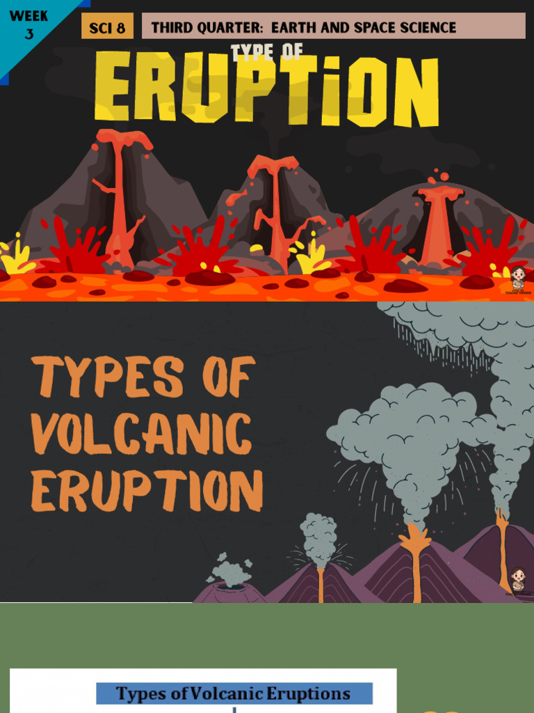 Types of Volcanic Eruptions Explained | PDF | Magma | Volcano