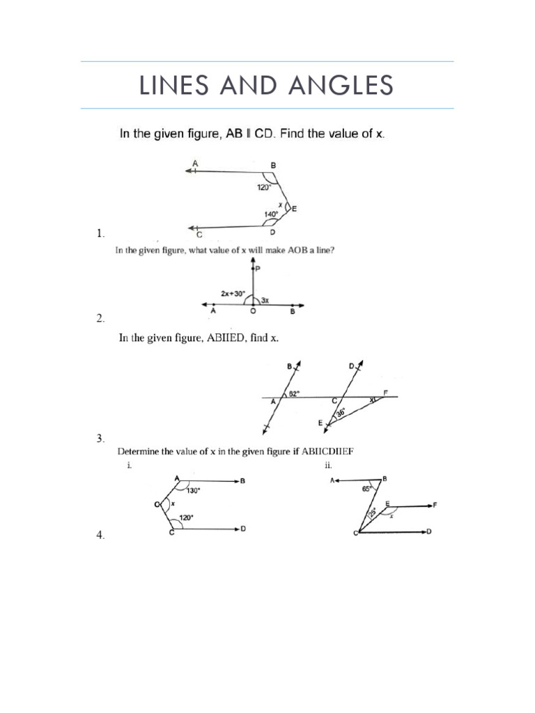 Lines and Angles | PDF