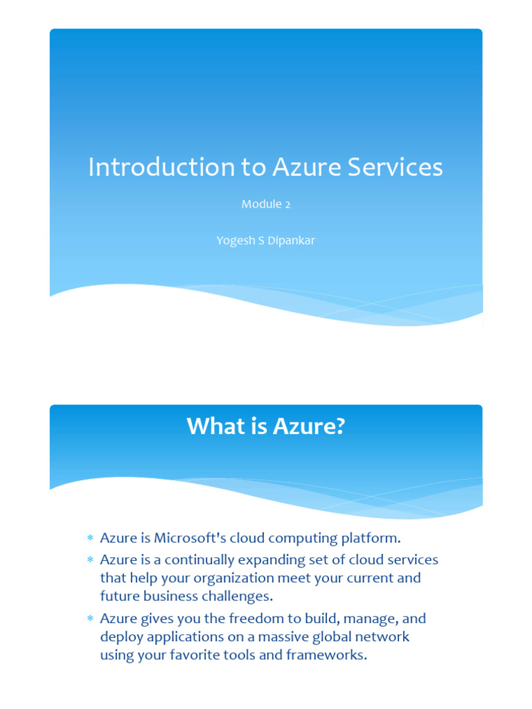 Overview of Azure Cloud Services | PDF | Microsoft Azure | Internet Of ...