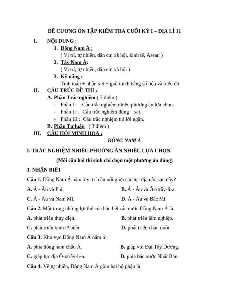 ĐC KT CK I Chua Dap An | PDF