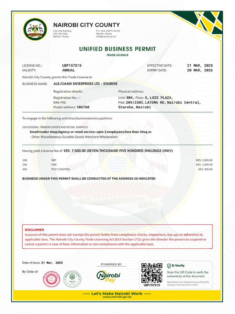 Business Permit | PDF
