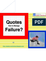 Quotes Failure?: How To Manage