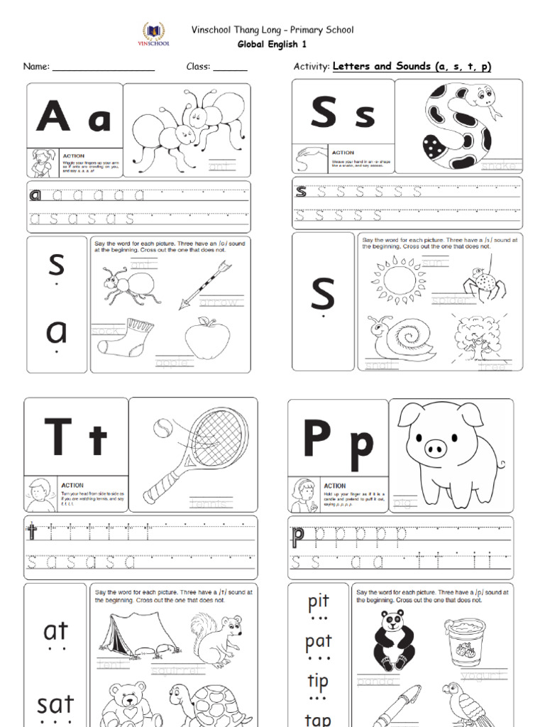 W1 - Homework - Letter and Sounds Astp | PDF