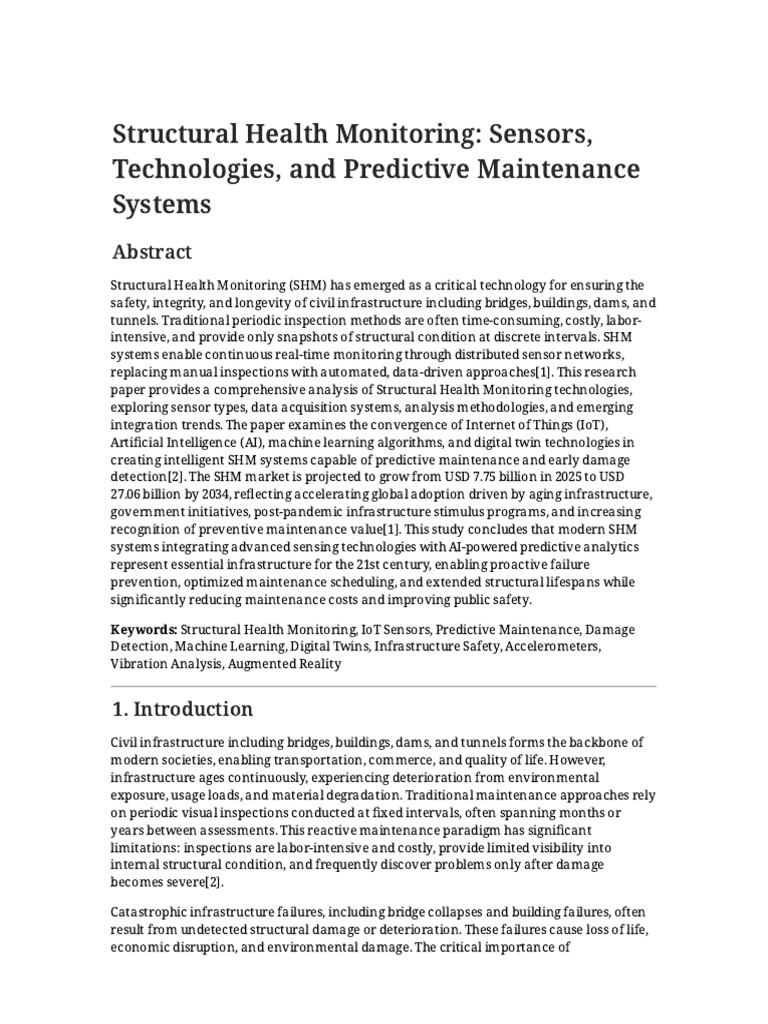 Advancements in Structural Health Monitoring | PDF | Internet Of Things ...