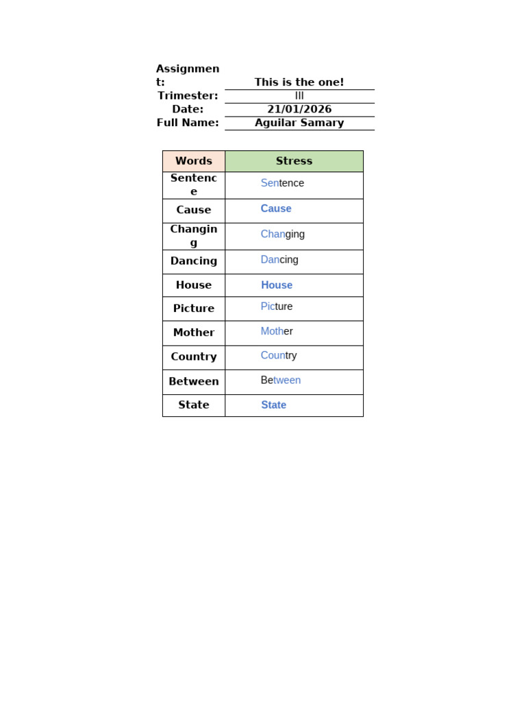 Assignment Stress | PDF
