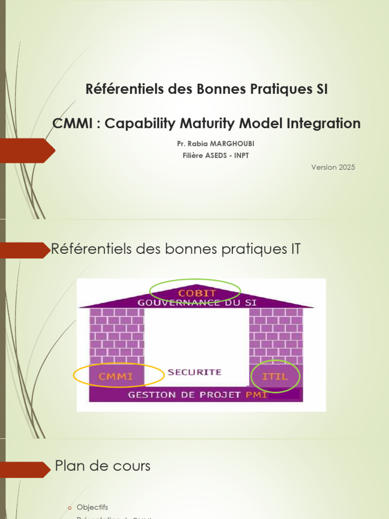 CMMI : Guide des Bonnes Pratiques SI | PDF | Business | Théorie des ...