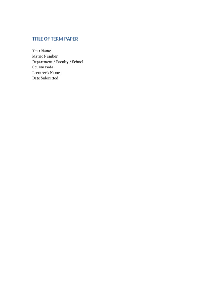 Term Paper on Reform Strategies | PDF