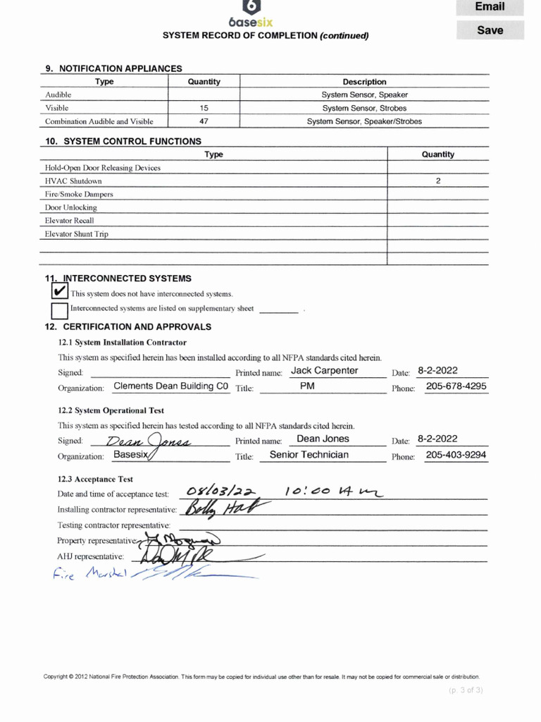 Fire Inspection 22 | PDF