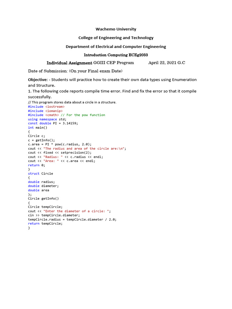 Introduction To Commputting Assignment | PDF | Software Development ...