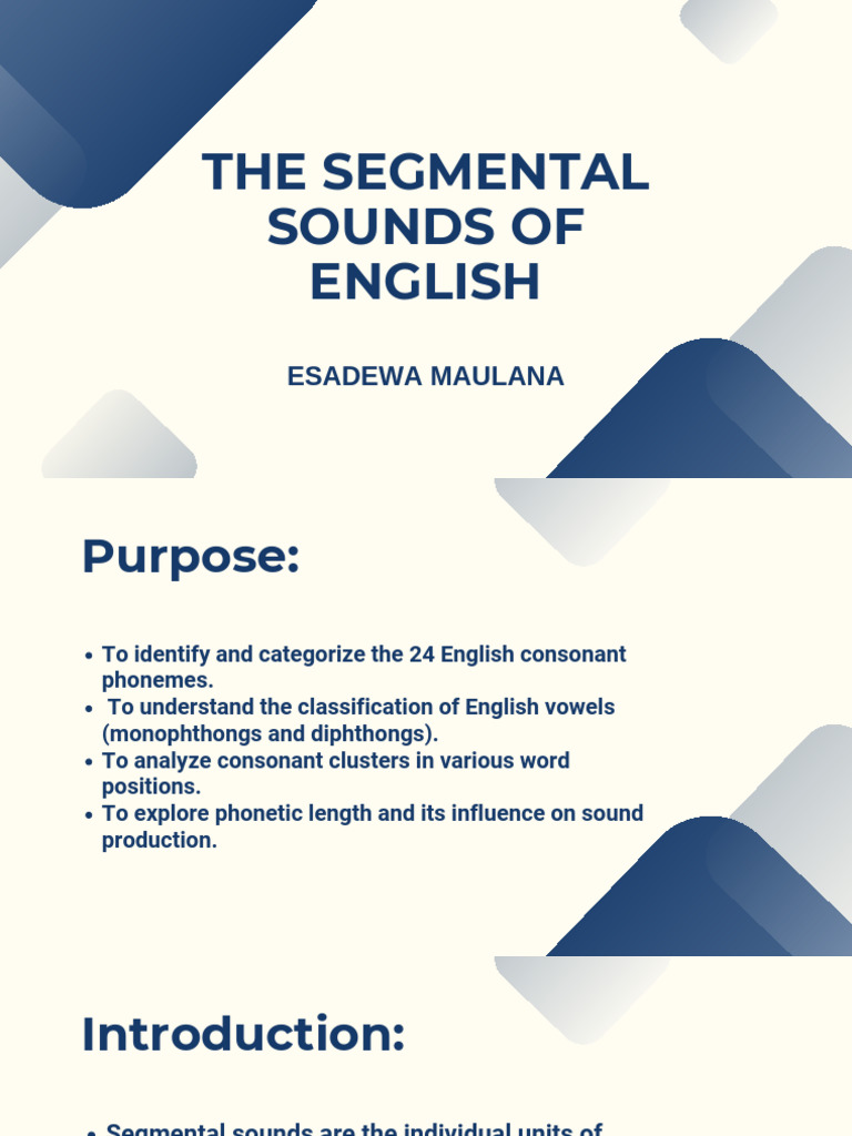 English Segmental Sounds Explained | PDF | Consonant | Vowel