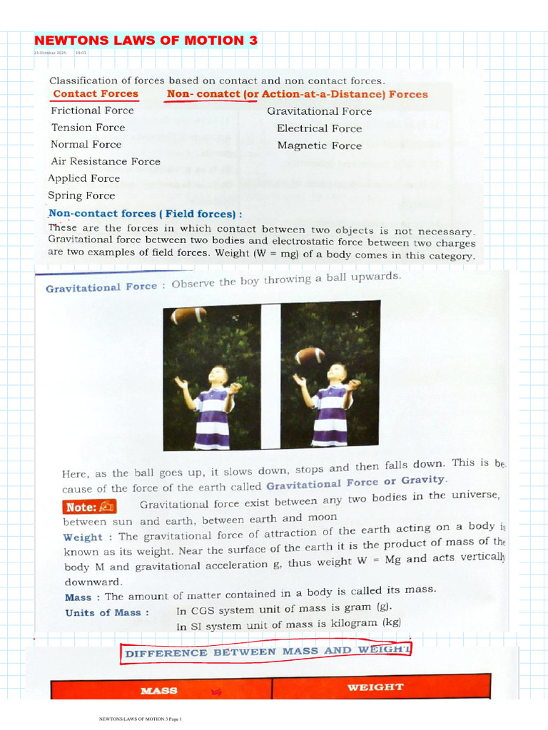 Newtons Laws of Motion 3 | PDF