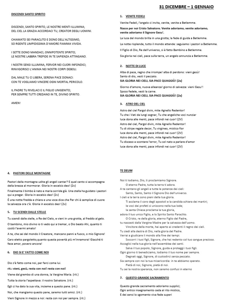 Testi 31 Dic - 1 Gen - A5 | PDF