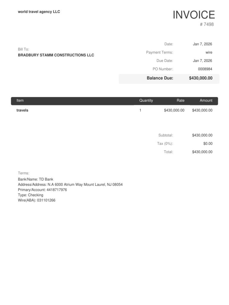 Invoice 7498ok | PDF