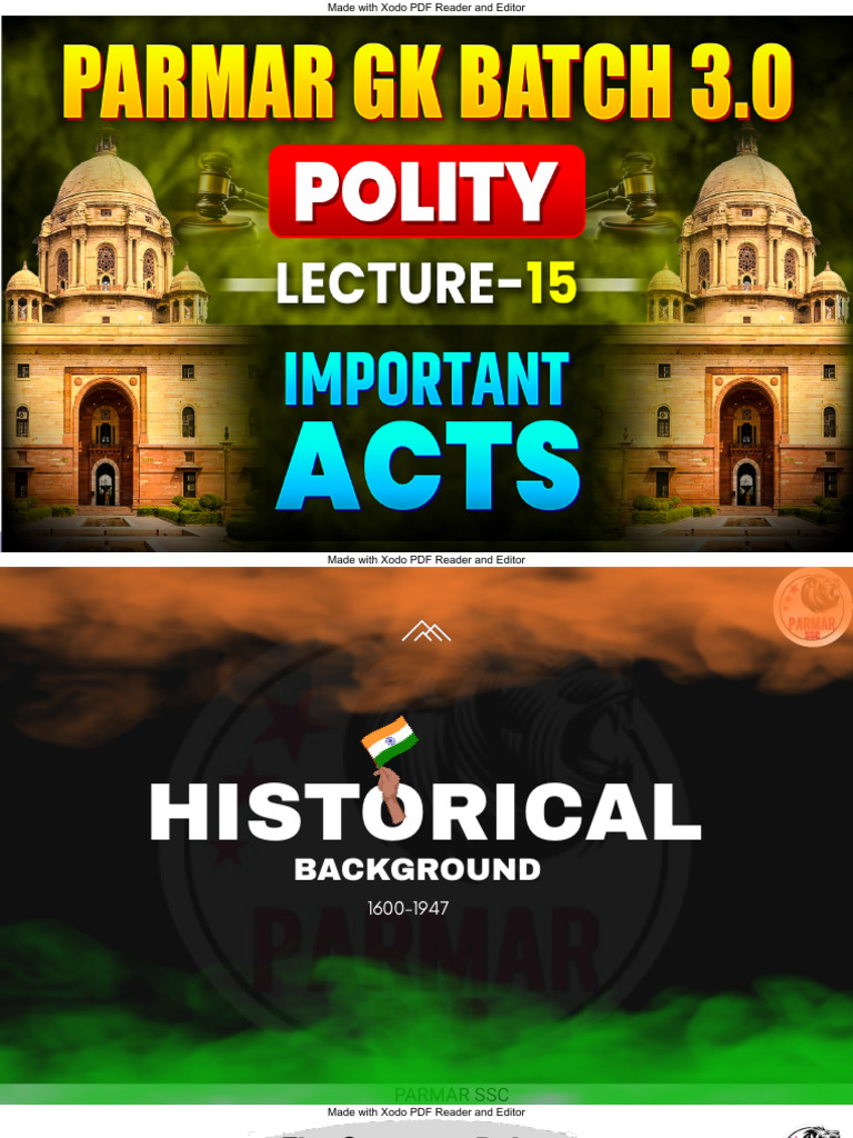 Historical Background of Constitution Hindi PDF Team SPY | PDF