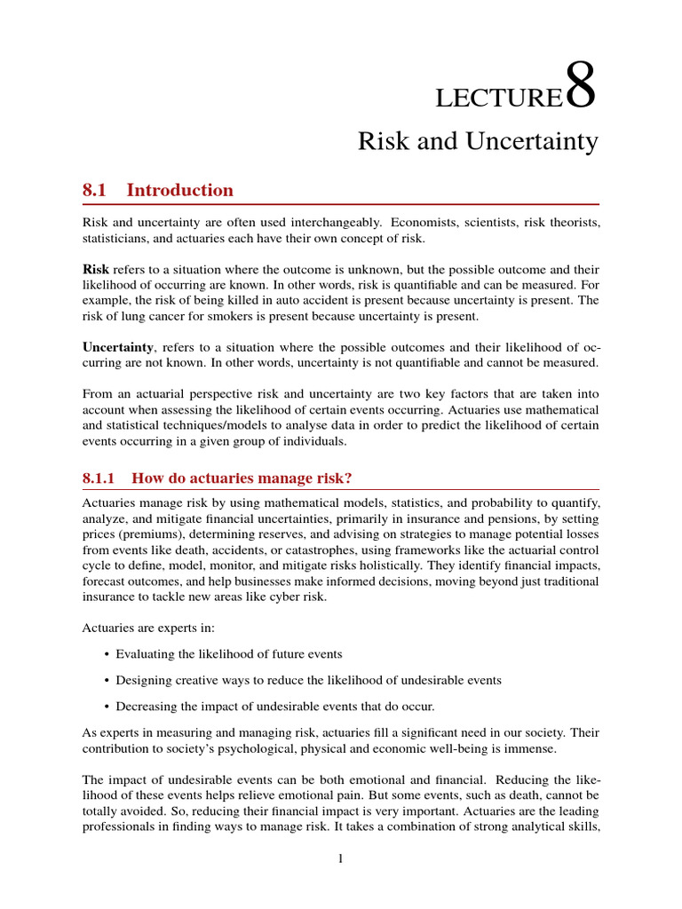 FundamentalsofActuarialScience Lecture8and9 251216 175143 | PDF ...