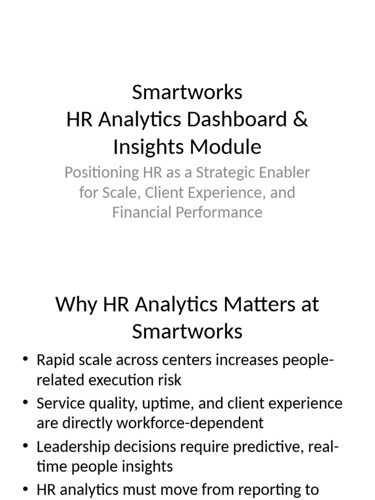 HR Analytics Dashboard for Strategic Insights | PDF | Analytics ...