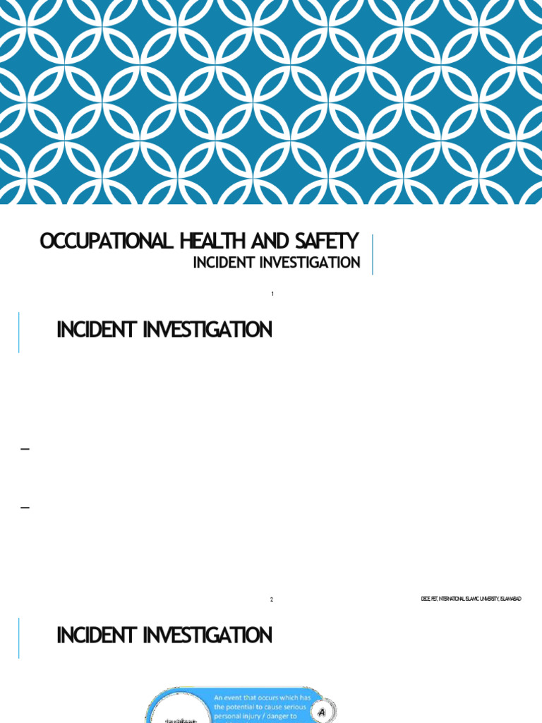 Incident Investigation in Occupational Safety | PDF | Risk ...