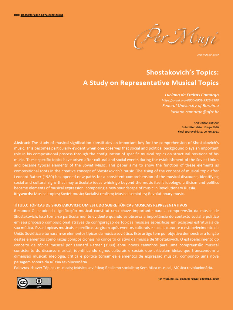 Shostakovich's Musical Topics Explained | PDF | Choir | Symphony
