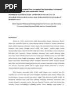 Download Pelaksanaan Prinsip-Prinsip Good Governance Dan Reinventing Government Dalam Pelayanan Publik Pada Era Otonomi Daerah by Julie Anna SN98540459 doc pdf